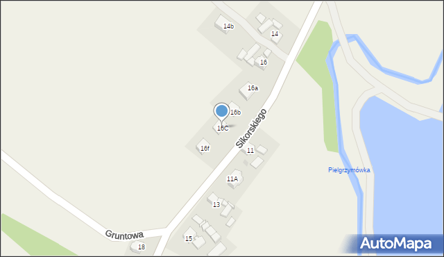 Pielgrzymowice, Sikorskiego Władysława, gen., 16C, mapa Pielgrzymowice