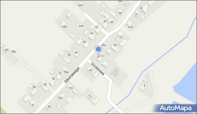 Pielgrzymowice, Sikorskiego Władysława, gen., 47, mapa Pielgrzymowice