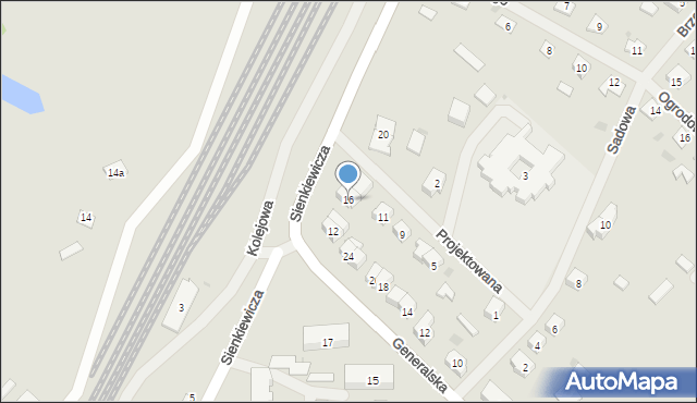 Pieniężno, Sienkiewicza Henryka, 16, mapa Pieniężno