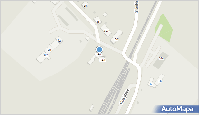 Pieniężno, Sienkiewicza Henryka, 5a, mapa Pieniężno