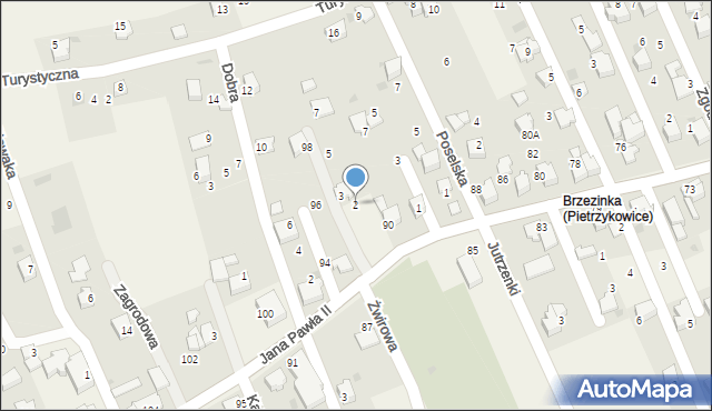 Pietrzykowice, Sikorek, 2, mapa Pietrzykowice