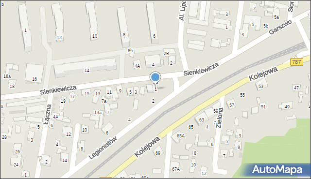 Pionki, Sienkiewicza Henryka, 1, mapa Pionki