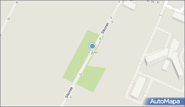 Piotrków Trybunalski, Sikorek, 10, mapa Piotrków Trybunalski