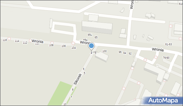 Piotrków Trybunalski, Sikorek, 4, mapa Piotrków Trybunalski