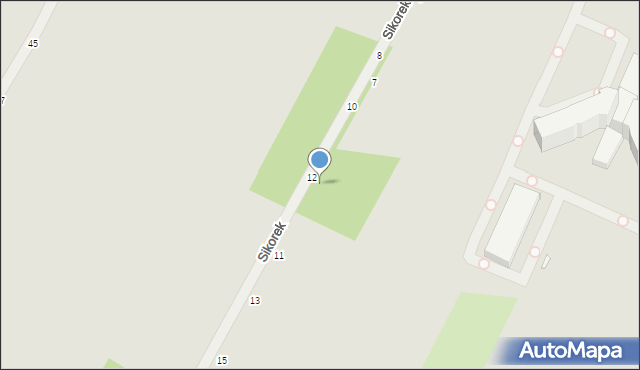 Piotrków Trybunalski, Sikorek, 9, mapa Piotrków Trybunalski