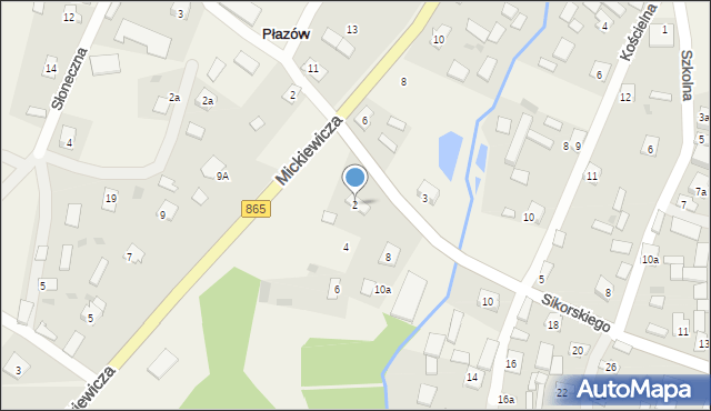 Płazów, Sikorskiego Władysława, gen., 2, mapa Płazów