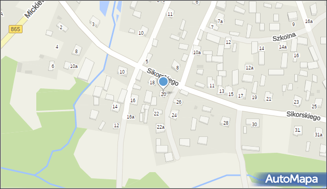 Płazów, Sikorskiego Władysława, gen., 20, mapa Płazów