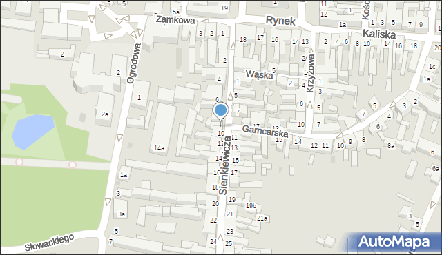 Pleszew, Sienkiewicza Henryka, 10a, mapa Pleszew