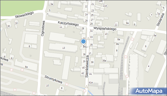 Pleszew, Sienkiewicza Henryka, 34A, mapa Pleszew