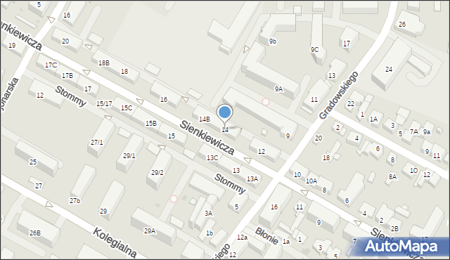 Płock, Sienkiewicza Henryka, 14, mapa Płock
