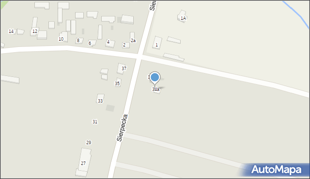 Płock, Sierpecka, 34a, mapa Płock