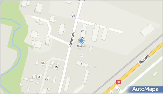 Płock, Sierpecka, 6, mapa Płock