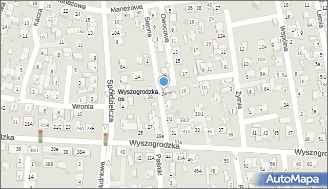 Płock, Sienna, 2A, mapa Płock