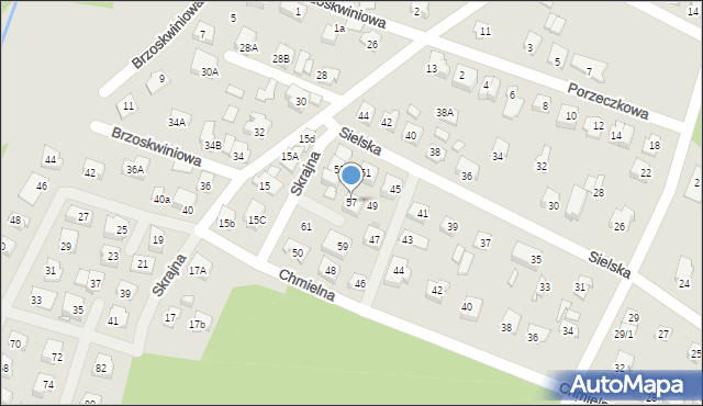 Płock, Sielska, 57, mapa Płock