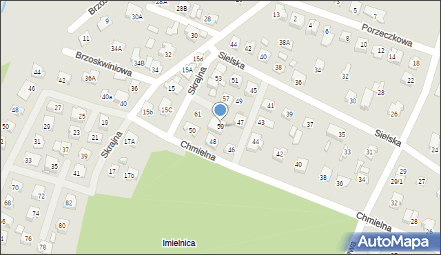 Płock, Sielska, 59, mapa Płock