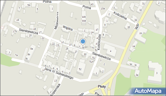 Płoty, Sienkiewicza Henryka, 6, mapa Płoty