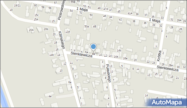 Poddębice, Sienkiewicza Henryka, 8a, mapa Poddębice