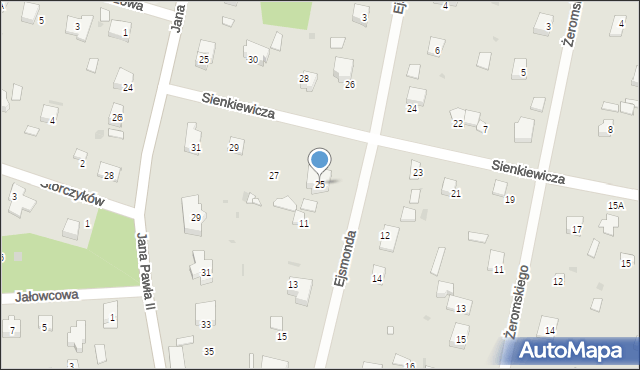 Podkowa Leśna, Sienkiewicza Henryka, 25, mapa Podkowa Leśna