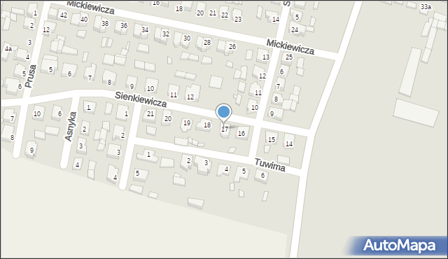 Poniec, Sienkiewicza Henryka, 17, mapa Poniec