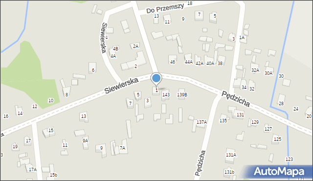 Poręba, Siewierska, 1, mapa Poręba