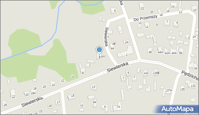 Poręba, Siewierska, 6, mapa Poręba