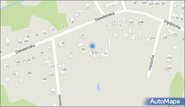 Poręba, Siewierska, 9, mapa Poręba