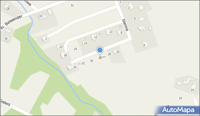 Poręba Żegoty, Sienna, 28, mapa Poręba Żegoty