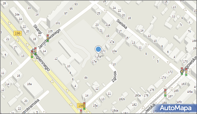 Poznań, Sielska, 17d, mapa Poznania