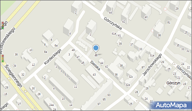 Poznań, Sielska, 46, mapa Poznania