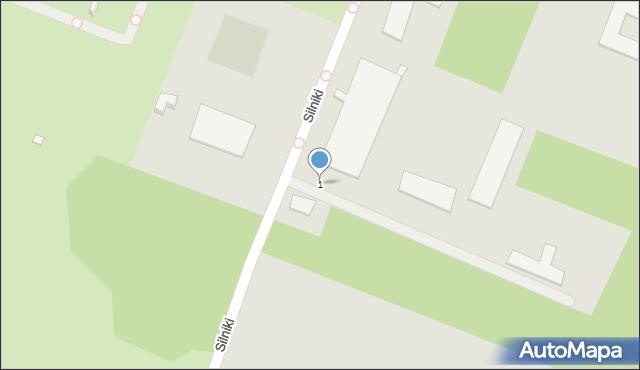 Poznań, Silniki, 1, mapa Poznania