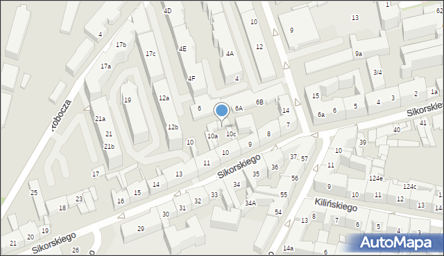 Poznań, Sikorskiego Władysława, gen., 10b, mapa Poznania