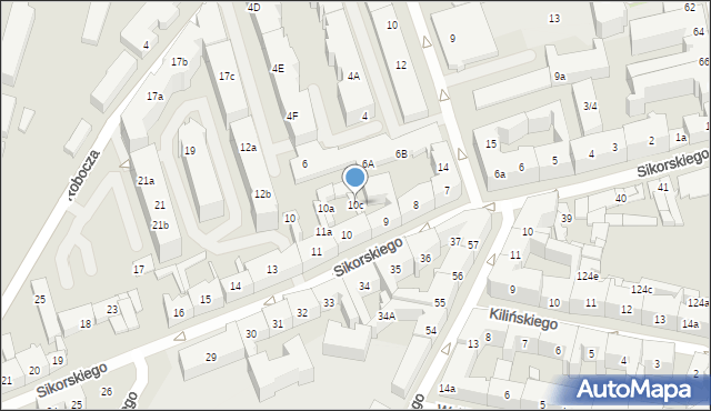 Poznań, Sikorskiego Władysława, gen., 10c, mapa Poznania