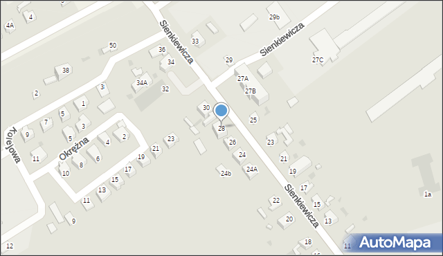 Prochowice, Sienkiewicza Henryka, 28, mapa Prochowice