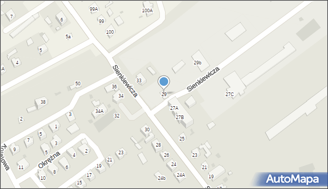 Prochowice, Sienkiewicza Henryka, 29, mapa Prochowice