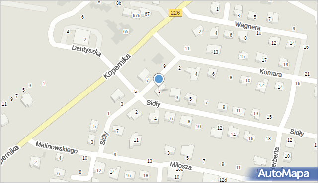 Pruszcz Gdański, Sidły Janusza, 1, mapa Pruszcz Gdański