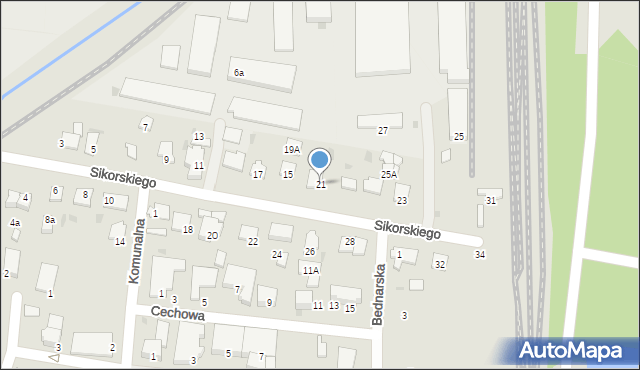 Pruszcz Gdański, Sikorskiego Władysława, gen., 21, mapa Pruszcz Gdański