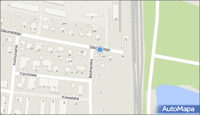 Pruszcz Gdański, Sikorskiego Władysława, gen., 30, mapa Pruszcz Gdański