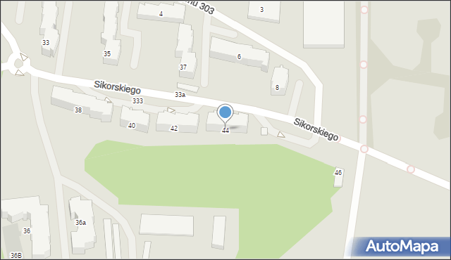 Pruszcz Gdański, Sikorskiego Władysława, gen., 44, mapa Pruszcz Gdański