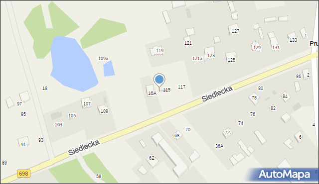 Pruszyn-Pieńki, Siedlecka, 113, mapa Pruszyn-Pieńki