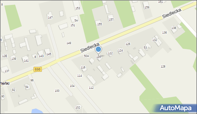 Pruszyn-Pieńki, Siedlecka, 120, mapa Pruszyn-Pieńki