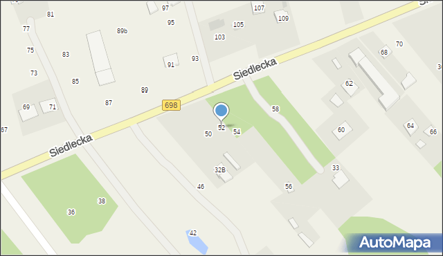 Pruszyn-Pieńki, Siedlecka, 52, mapa Pruszyn-Pieńki