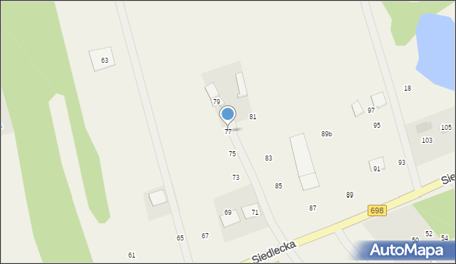 Pruszyn-Pieńki, Siedlecka, 77, mapa Pruszyn-Pieńki