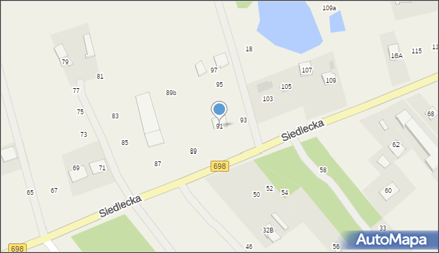 Pruszyn-Pieńki, Siedlecka, 91, mapa Pruszyn-Pieńki