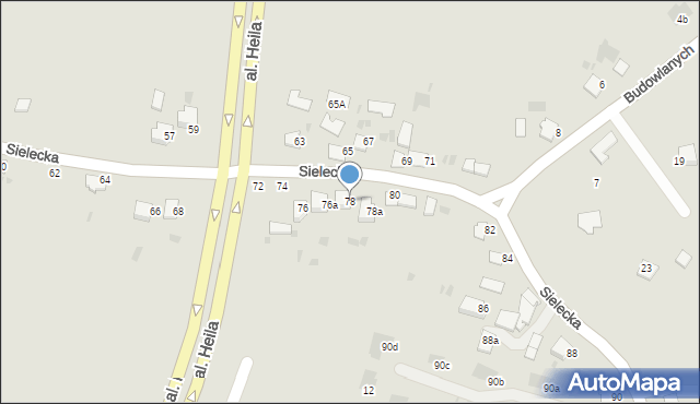 Przemyśl, Sielecka, 78, mapa Przemyśla