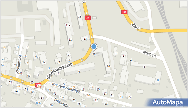 Przemyśl, Siemiradzkiego Henryka, 6a, mapa Przemyśla