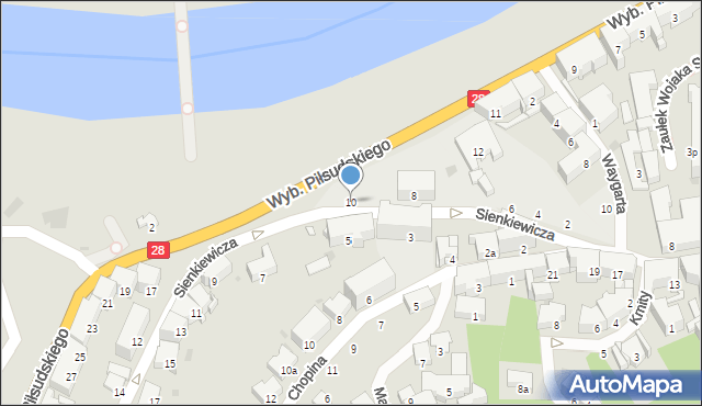 Przemyśl, Sienkiewicza Henryka, 10, mapa Przemyśla