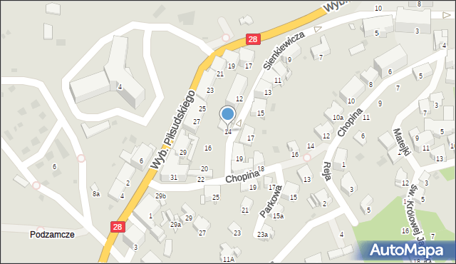 Przemyśl, Sienkiewicza Henryka, 14, mapa Przemyśla