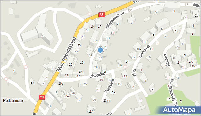 Przemyśl, Sienkiewicza Henryka, 17, mapa Przemyśla