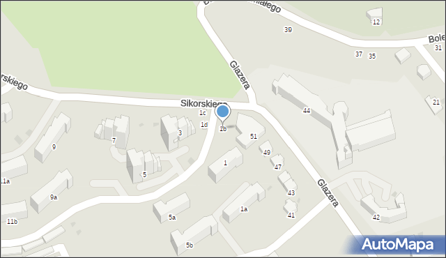 Przemyśl, Sikorskiego Władysława, gen., 1b, mapa Przemyśla