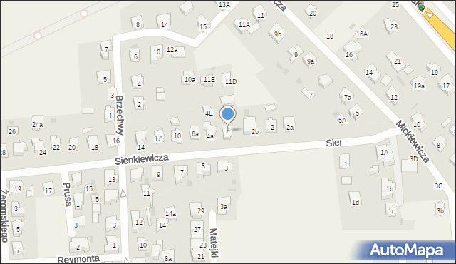 Pszczółki, Sienkiewicza Henryka, 4, mapa Pszczółki